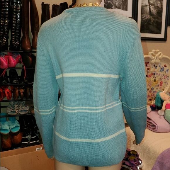 Lido of California pure Virgin wool light Blue sweater - Picture 8 of 10